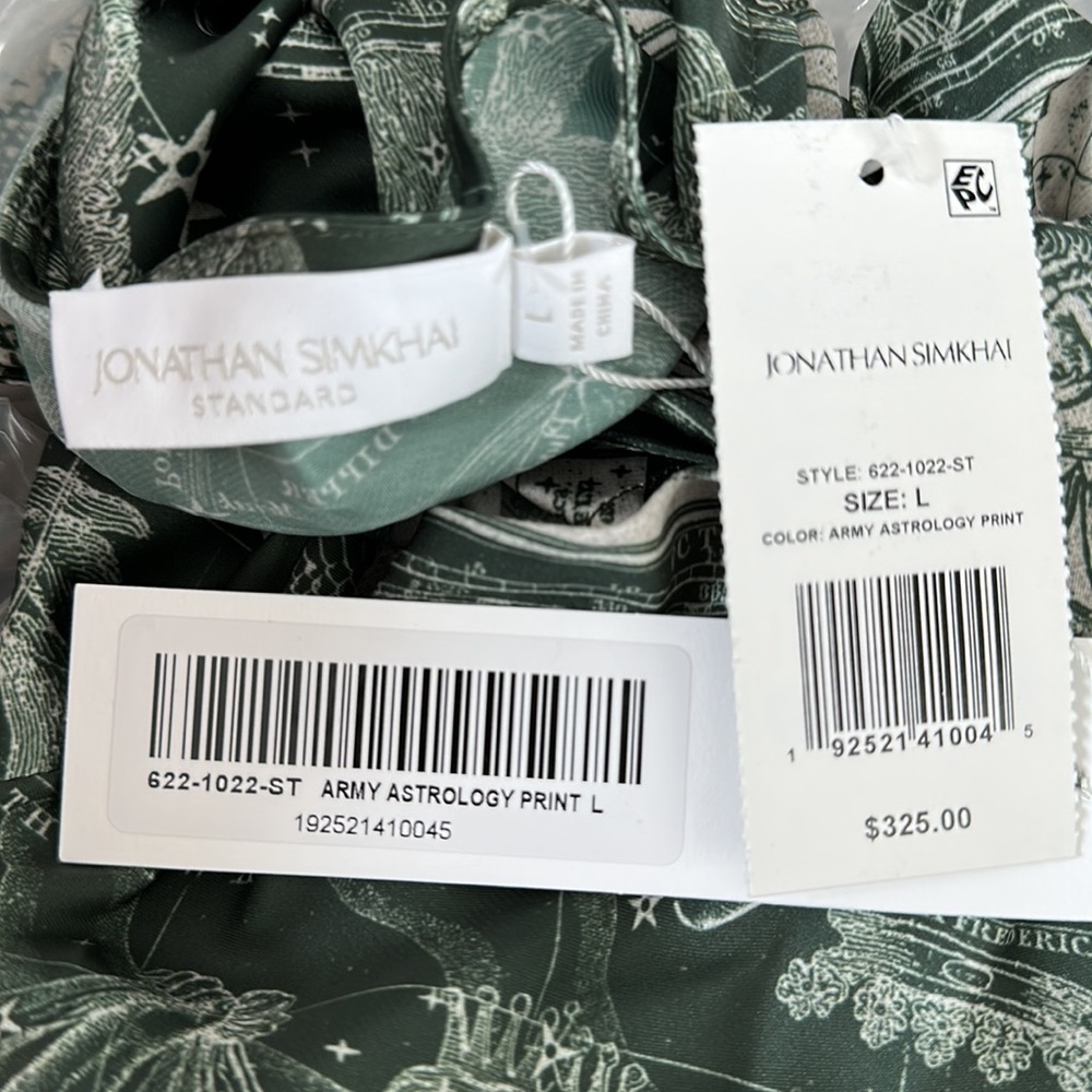 SIMKHAI Eliza Printed Cut-out Midi Slip Dress, Size L, NWT - Picture 5 of 5